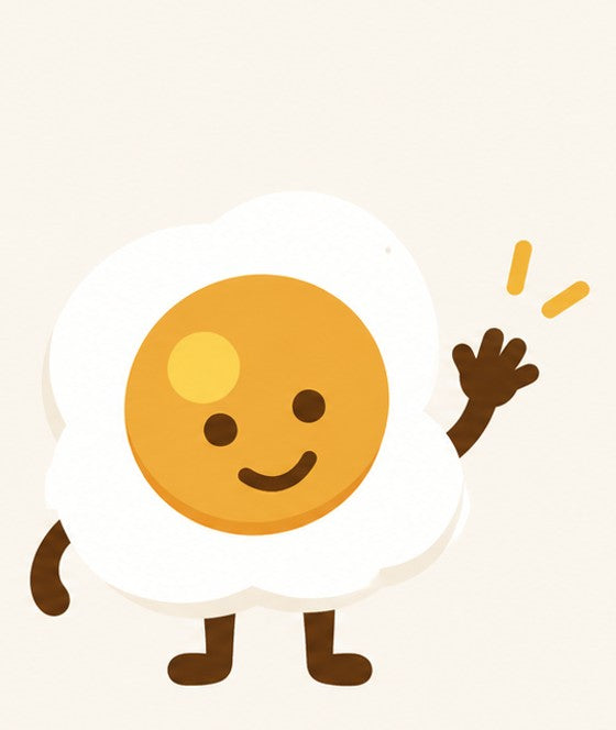 La mascota de la app, un huevo frito sonriente