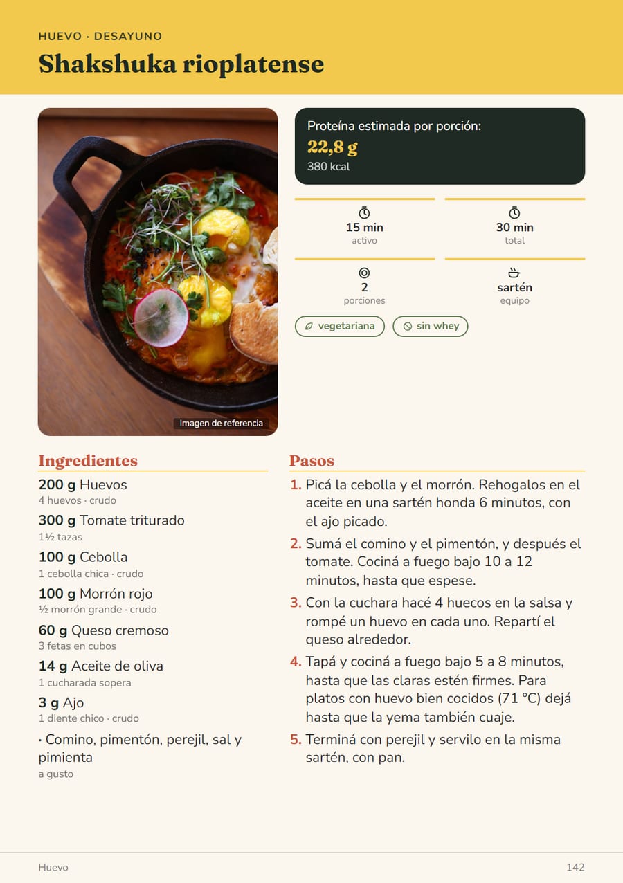 Página de una receta del libro
