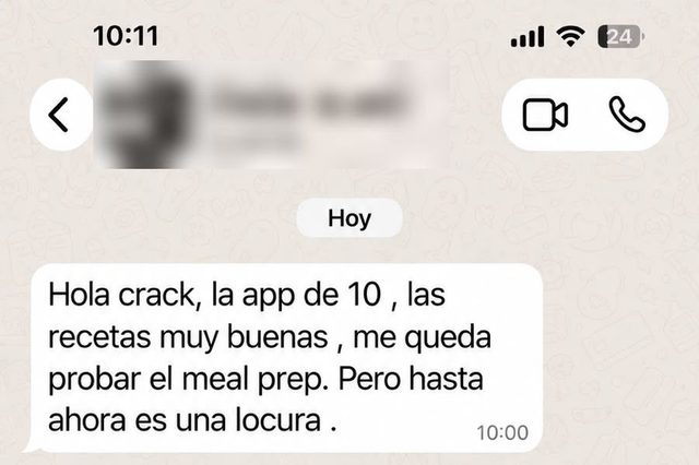 Mensaje de WhatsApp: la app de 10, las recetas muy buenas